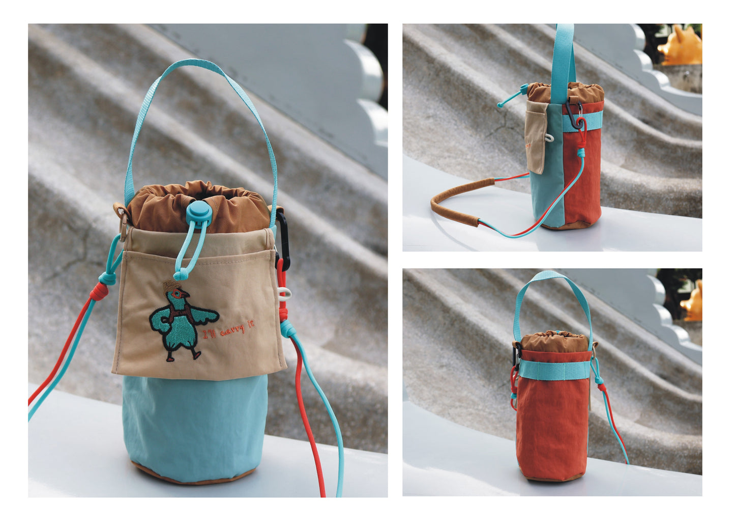 多功能斜背手提水壺袋 / 飲料提袋