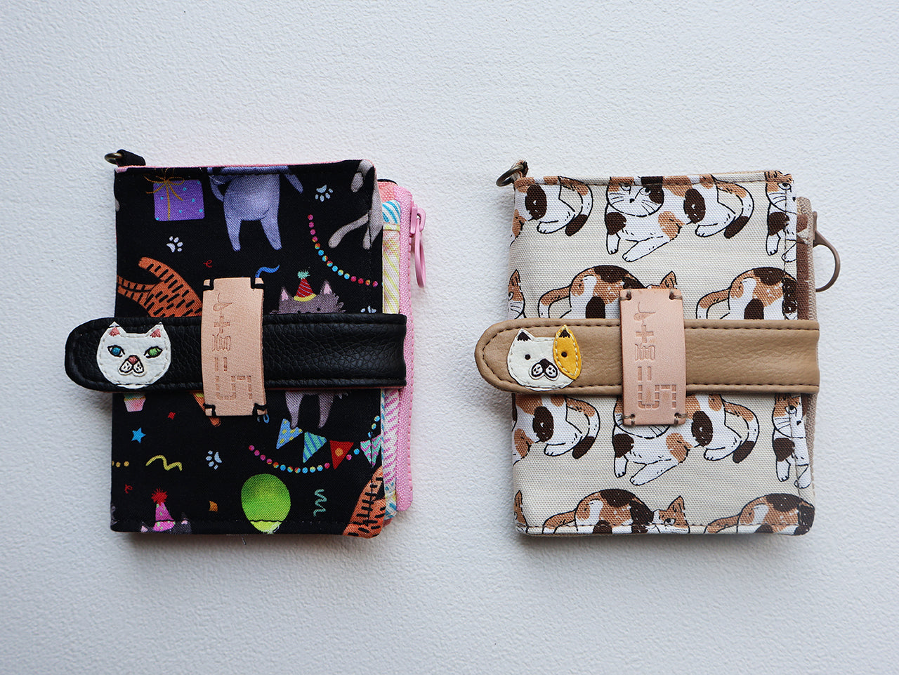 【fabric wallet】Birthday party fabric short/medium short clip