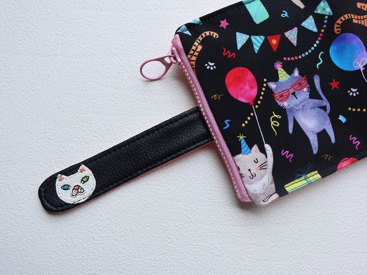 【fabric wallet】Birthday party fabric short/medium short clip