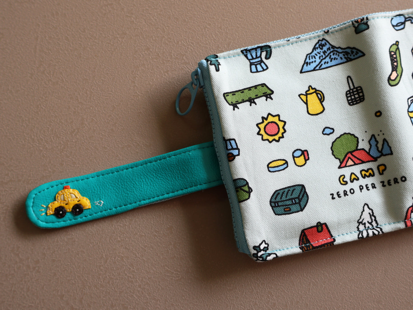 【fabric wallet】small white floral fabric short/medium short clip