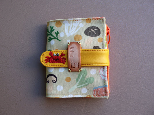【fabric wallet】Magic footprint cloth short/medium short clip