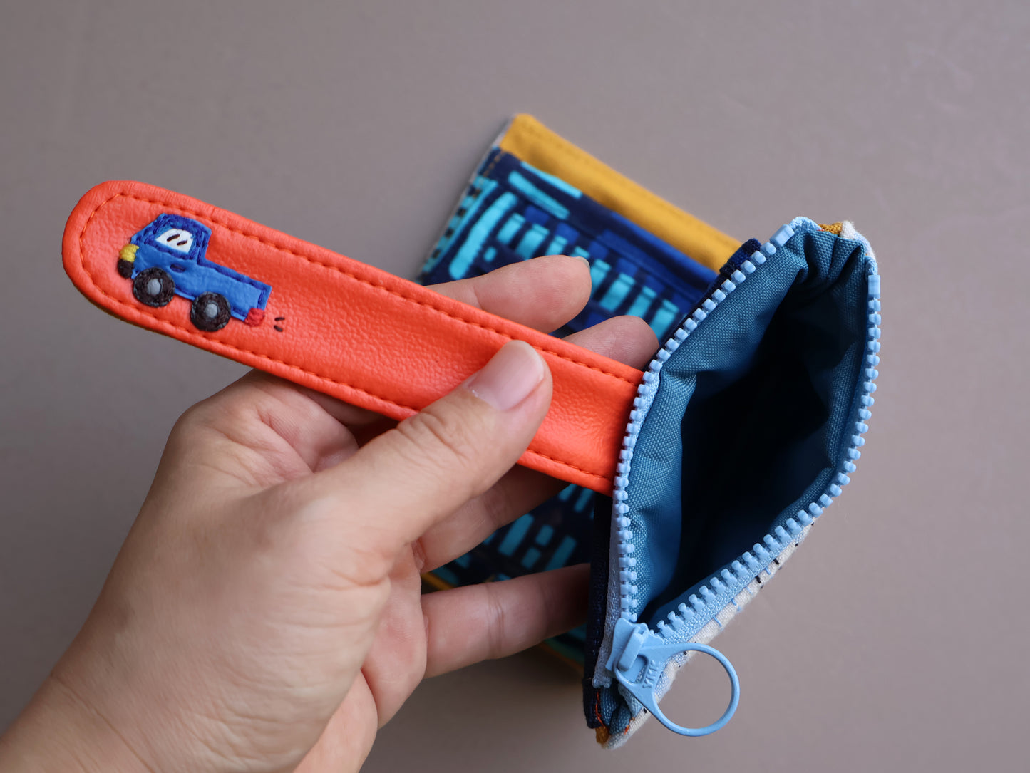 【fabric wallet】Birthday party fabric short/medium short clip